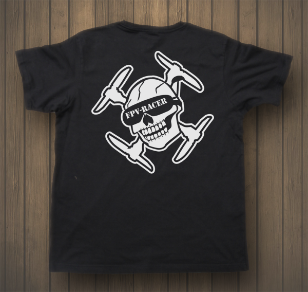 FPV-Racer Skully T-Shirt - Skull hinten